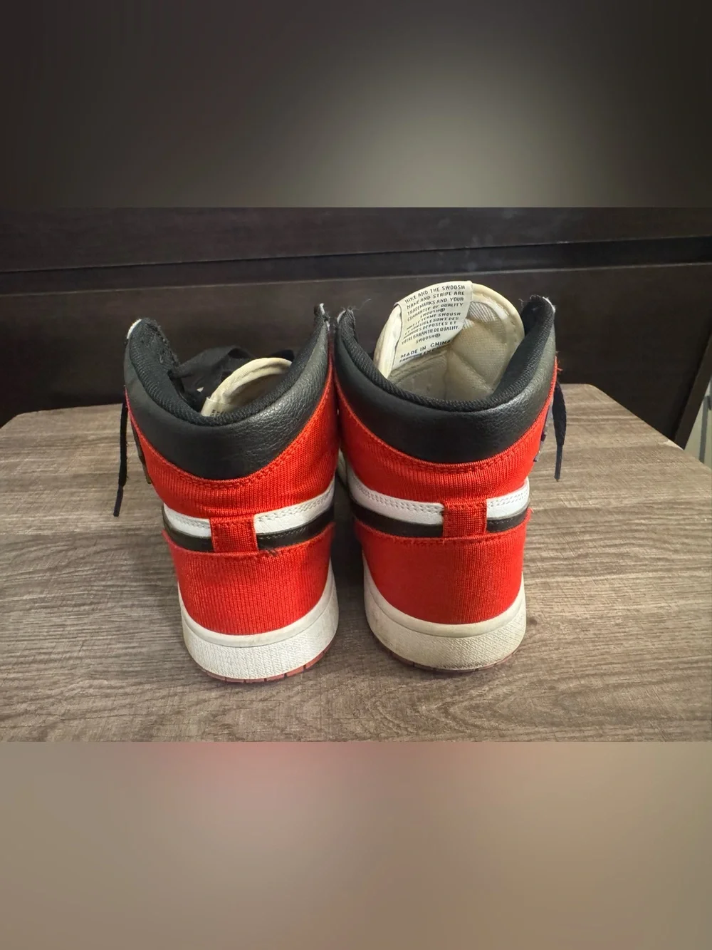 Jordan Kids High-Top Sneakers in White, Black & Red